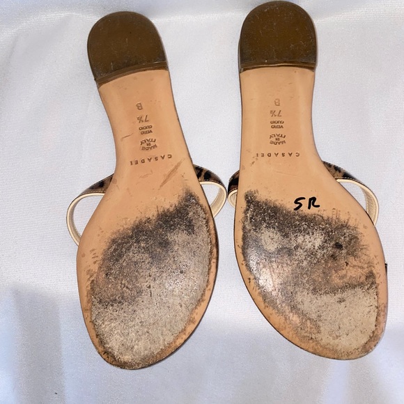 Casadei Leather Leopard Sandals - Picture 4 of 4